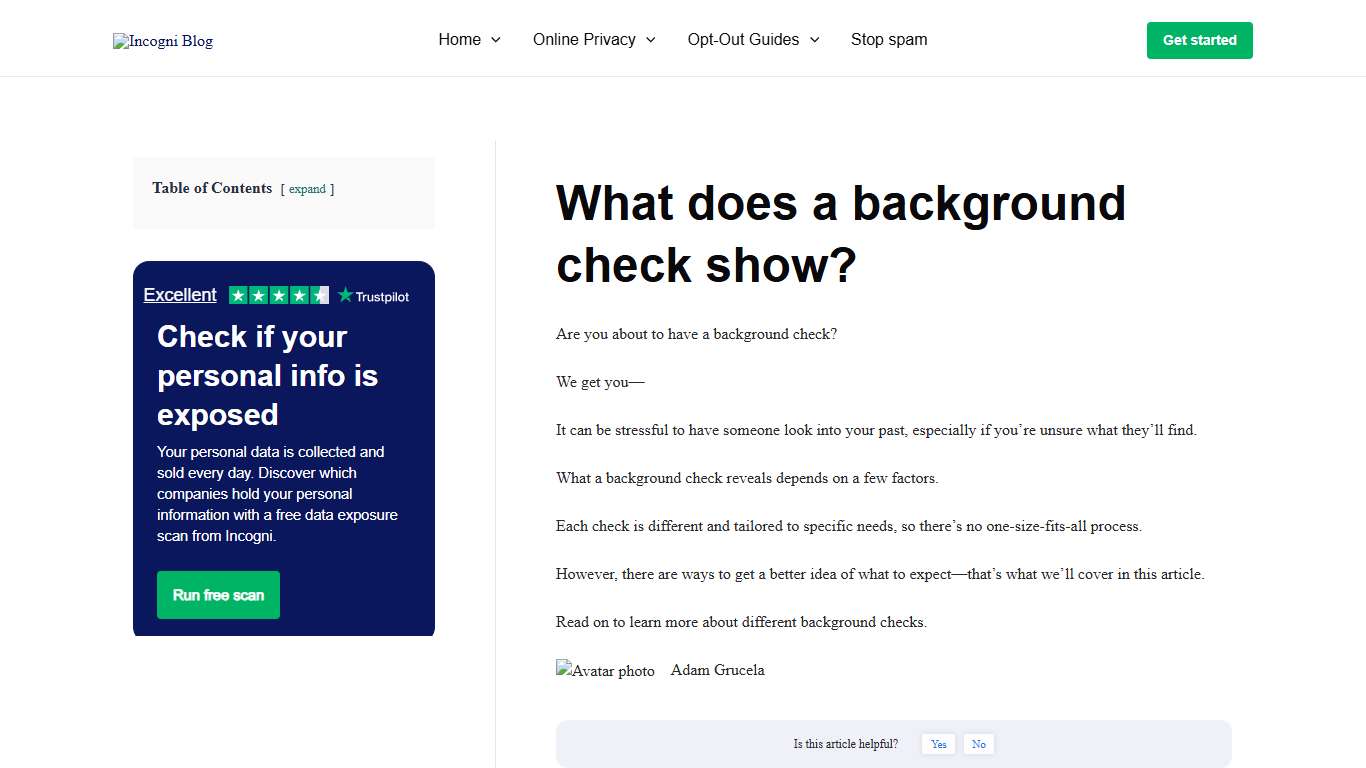 What does a background check show? [2026] Incogni